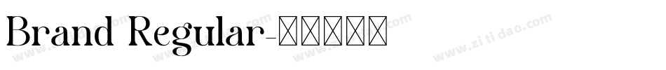 Brand Regular字体转换